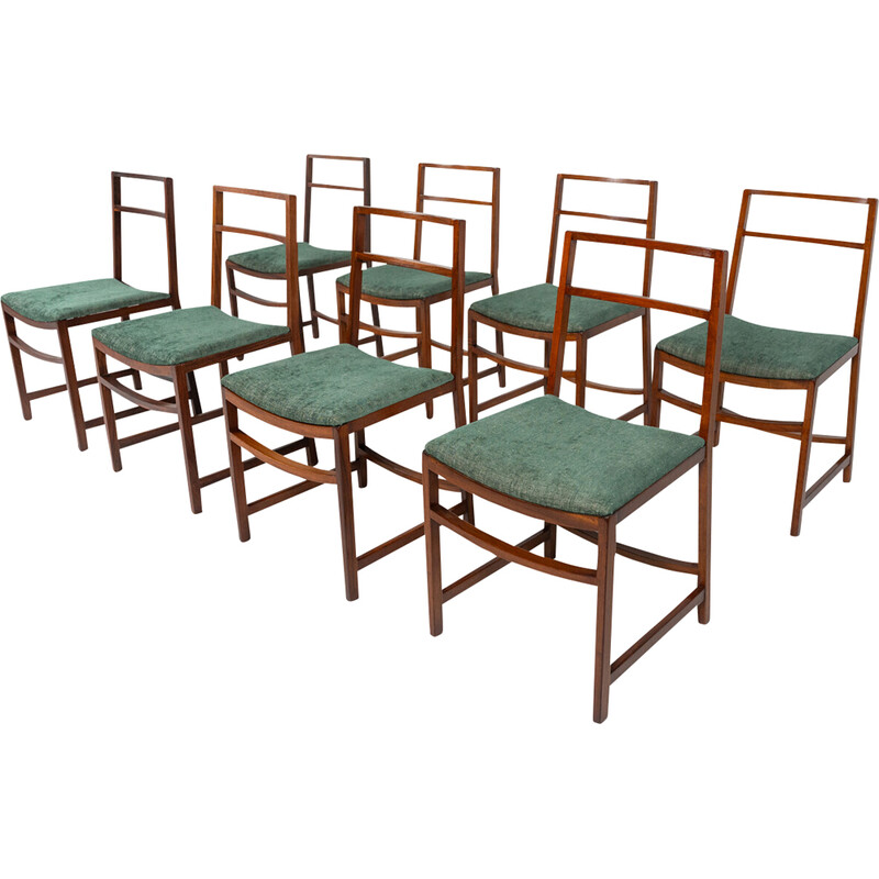 Set of 8 vintage dining chairs by Renato Venturi for Mim, 1950