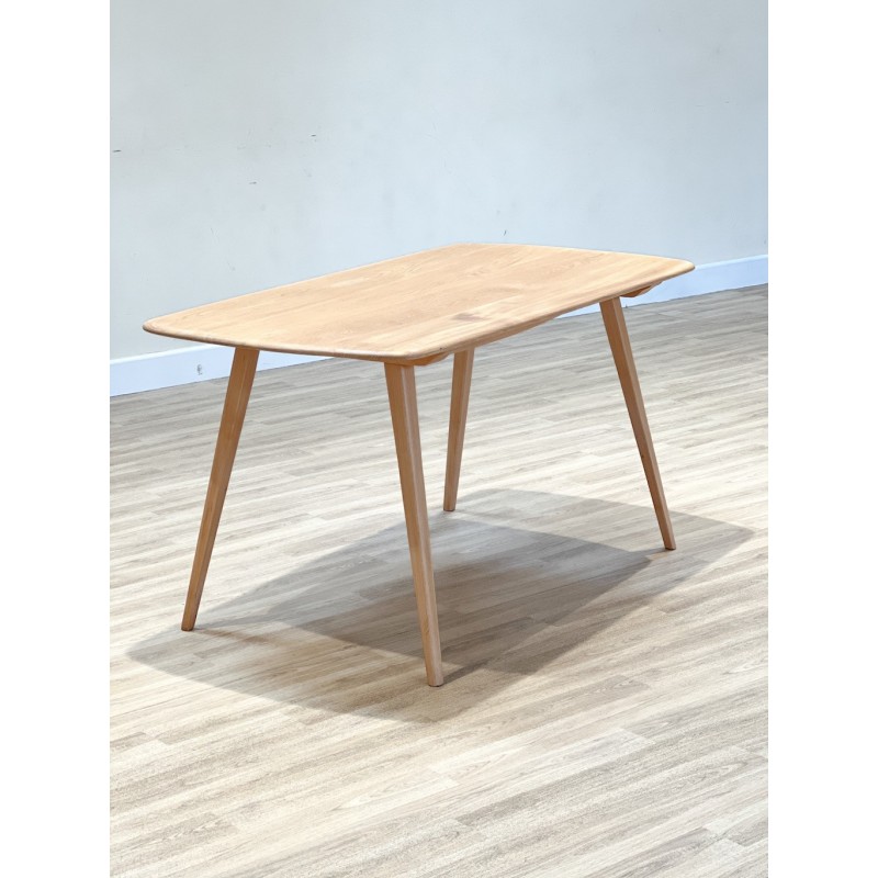 Vintage light elm dining table by Lucian Ercolani, England 1960