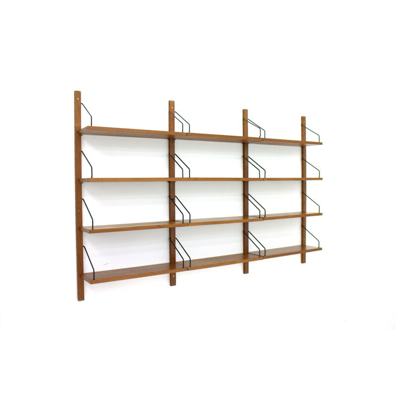 Teak wall shelving unit by Poul Cadovius - 1960s