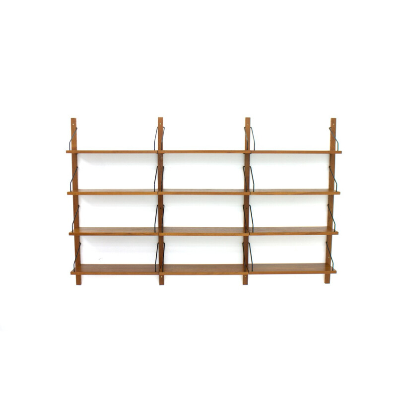 Teak wall shelving unit by Poul Cadovius - 1960s