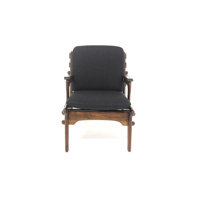 Vintage-Sessel aus Teakholz und Stoff, Schweden 1960