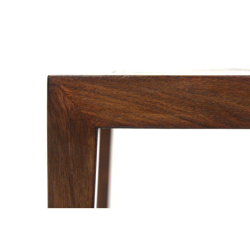 Vintage rosewood side table by Severin Hansen for Haslev Møbelfabrikk, Denmark 1960