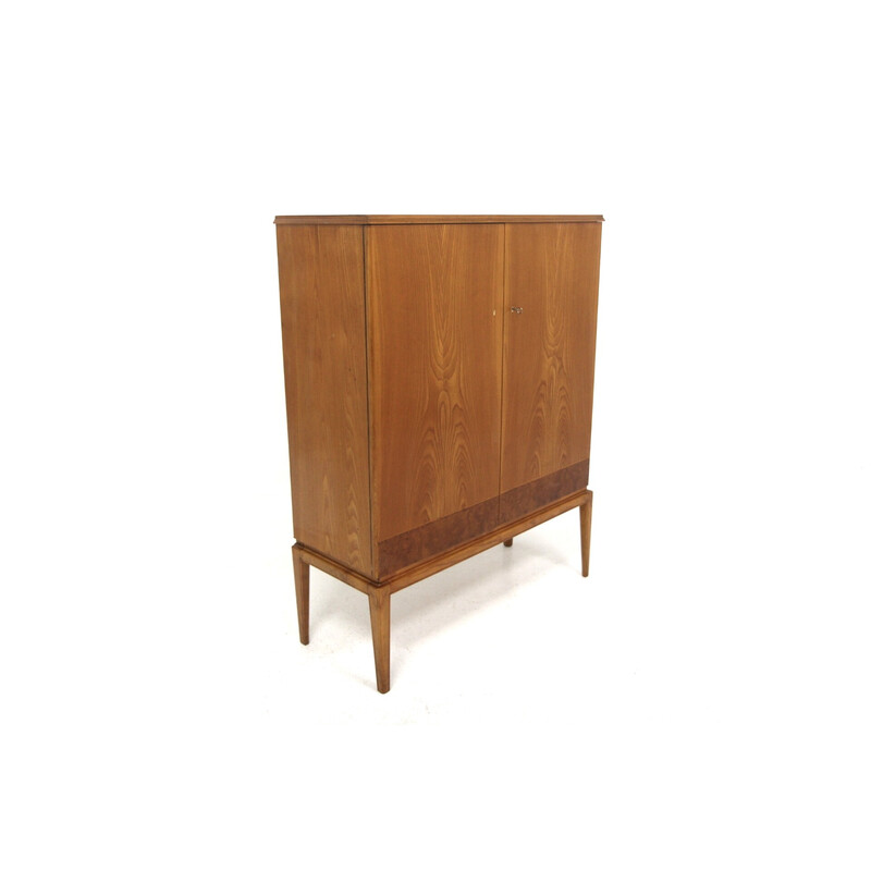 Vintage elm cabinet for Ab Möbelnytt, Sweden 1930