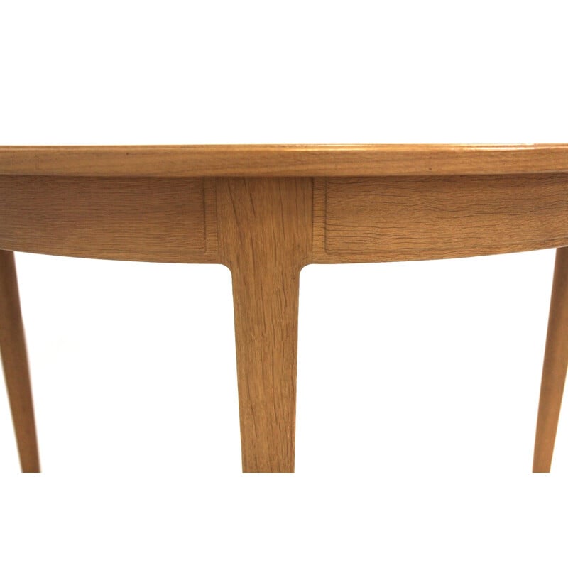 Vintage oak dining table with 2 extensions by Carl Malmsten for Bodafors, Sweden 1960