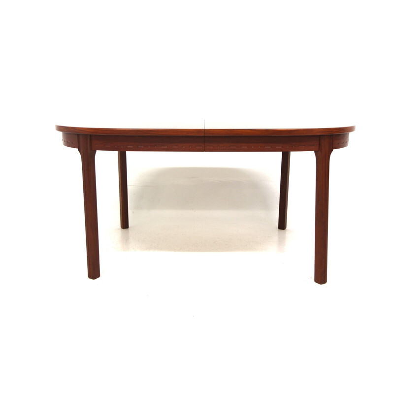 Vintage "Rimbo" rosewood dining table with 2 extensions for Group Troeds, Sweden 1960