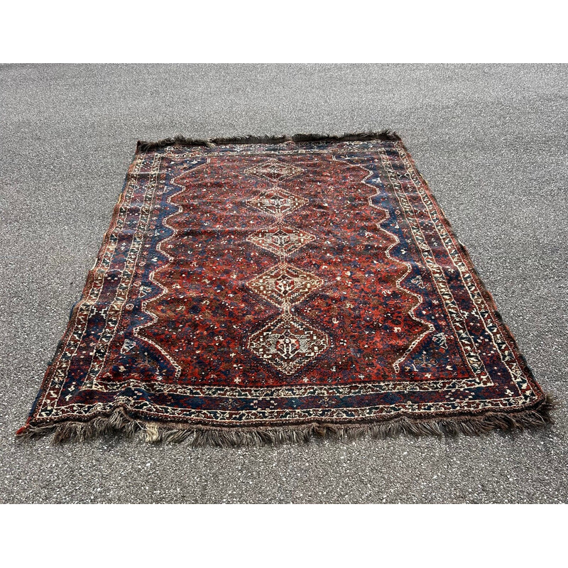 Tapis oriental vintage en laine noué main, 1970