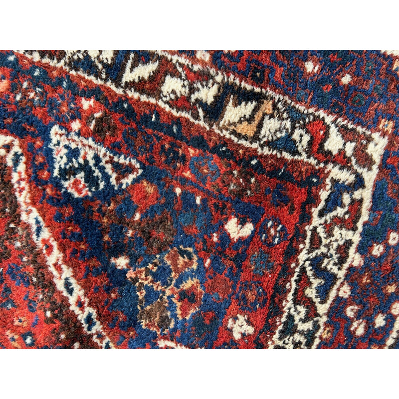 Vintage oriental hand-knotted wool rug, 1970