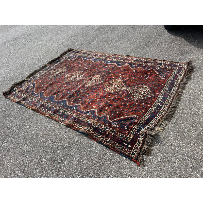 Tapis oriental vintage en laine noué main, 1970