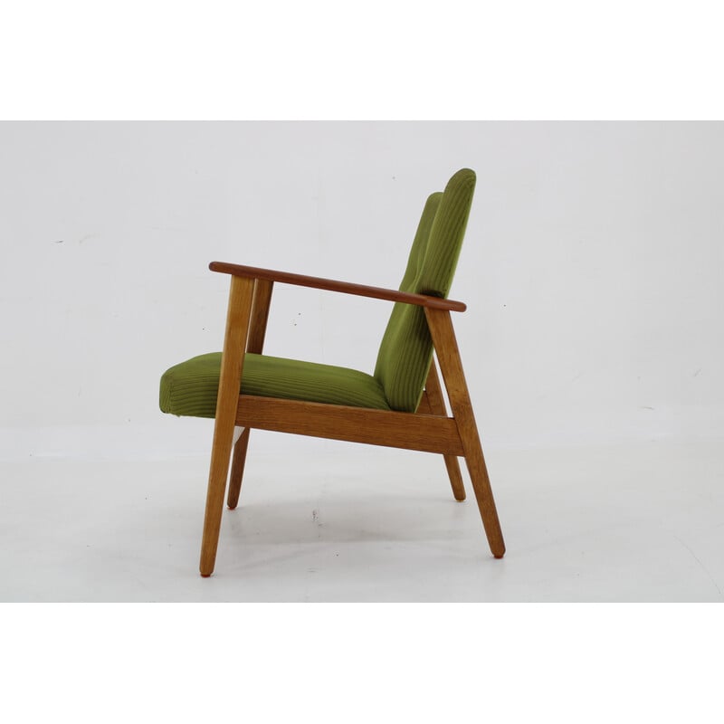 Vintage teak and oak armchair by Kurt Olsen, Denmark 1960