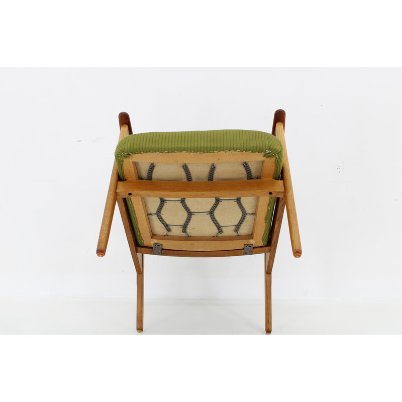 Vintage teak and oak armchair by Kurt Olsen, Denmark 1960