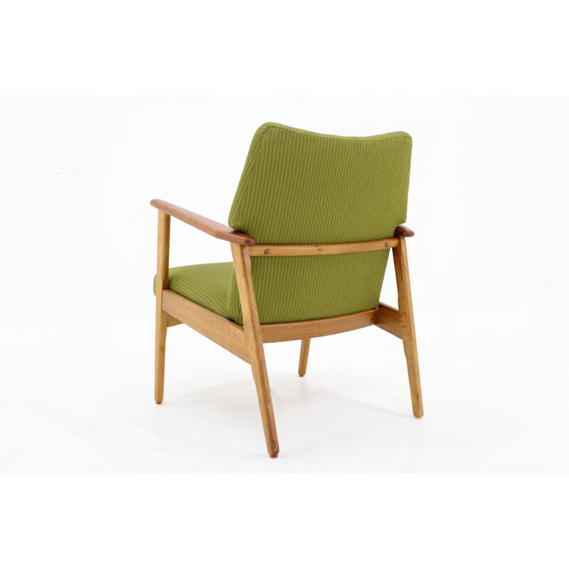 Vintage teak en eiken fauteuil van Kurt Olsen, Denemarken 1960
