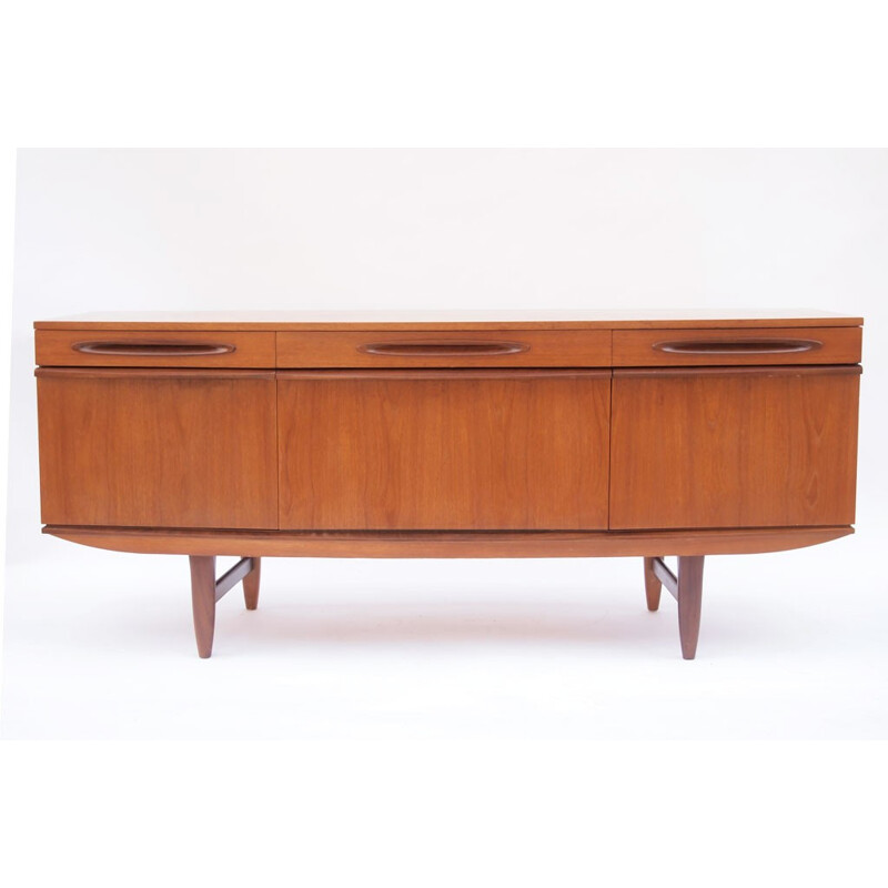 Curved top sideboard in honey color - 1950s