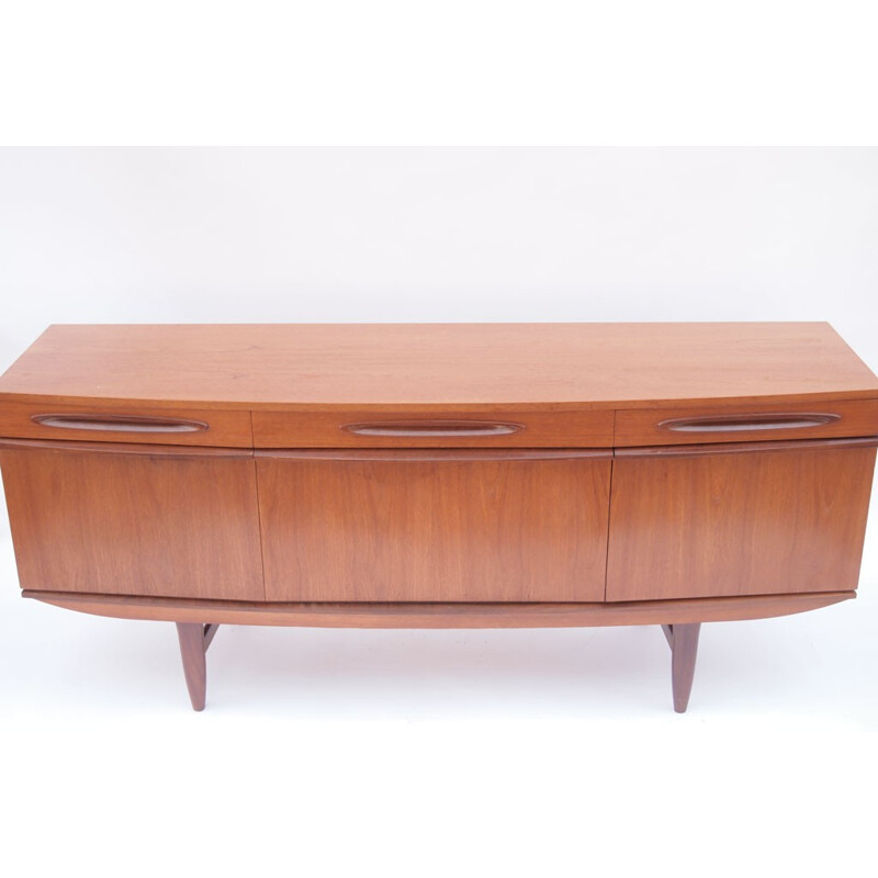 Curved top sideboard in honey color - 1950s