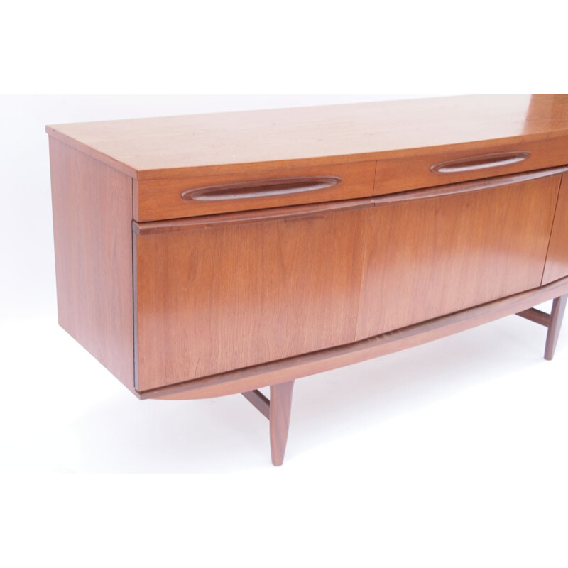 Curved top sideboard in honey color - 1950s