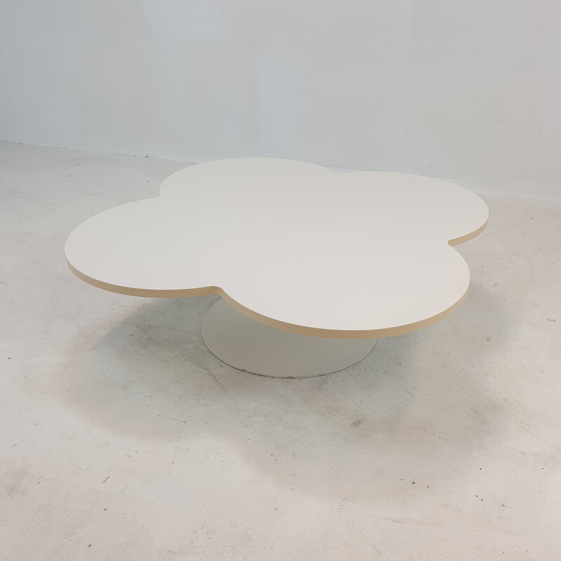 Table basse vintage "Flower table" en stratifié blanc par Kho Liang pour Artifort, Pays-Bas 1960