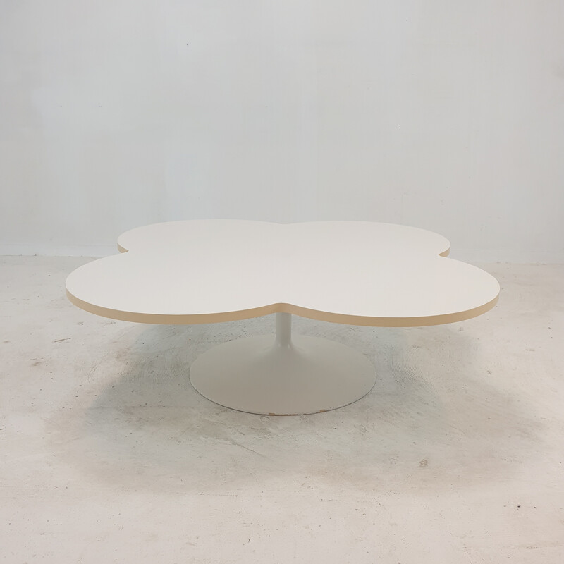 Tavolino vintage "Flower table" in laminato bianco di Kho Liang per Artifort, Paesi Bassi 1960