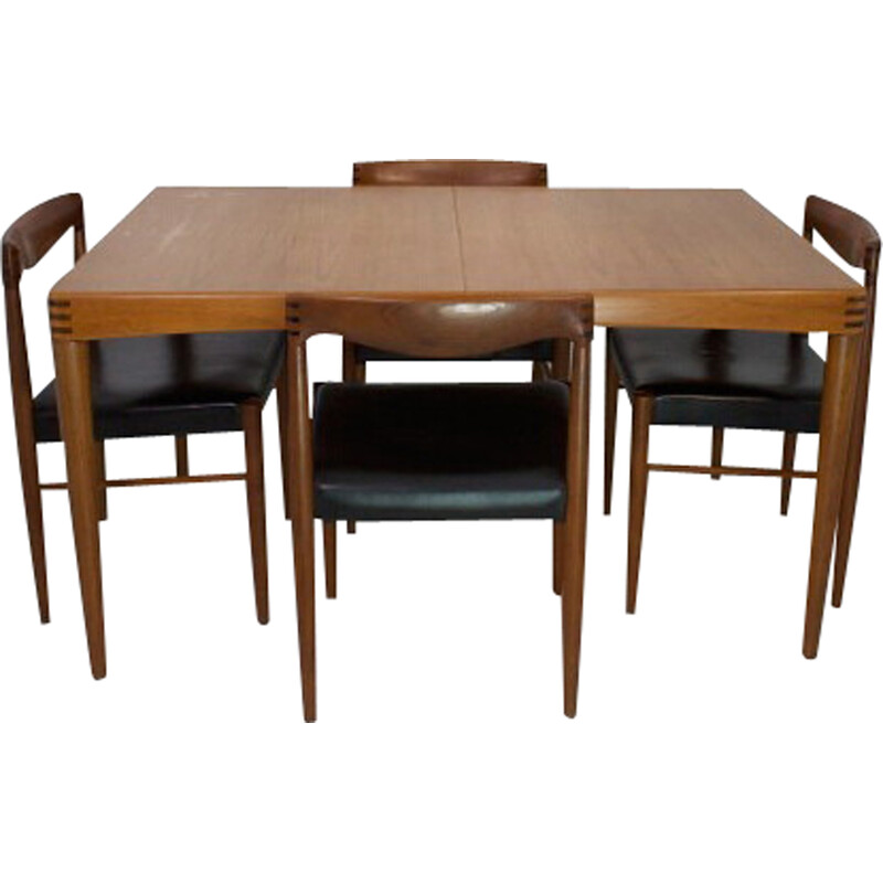 Vintage teak and rosewood dining set by H.W. Klein for Bramin, Denmark 1960