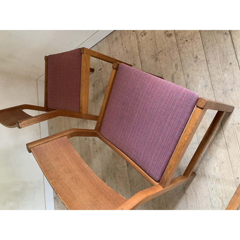 Conjunto de 4 cadeiras vintage em carvalho maciço oleado de Borge Mogenson para a Søborg Møbelfabrik, Dinamarca