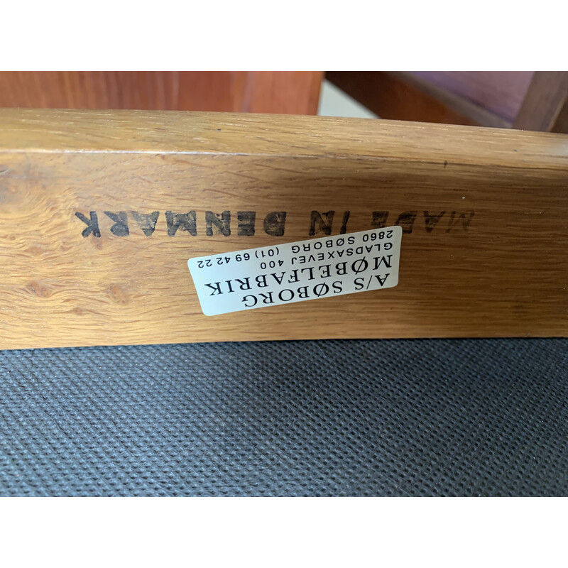 Satz von 4 Vintage-Stühlen aus geölter massiver Eiche von Borge Mogenson für für Søborg Møbelfabrik, Dänemark