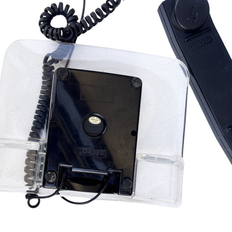 Telefone fixo vintage em plexiglass para Decko, Itália 1990