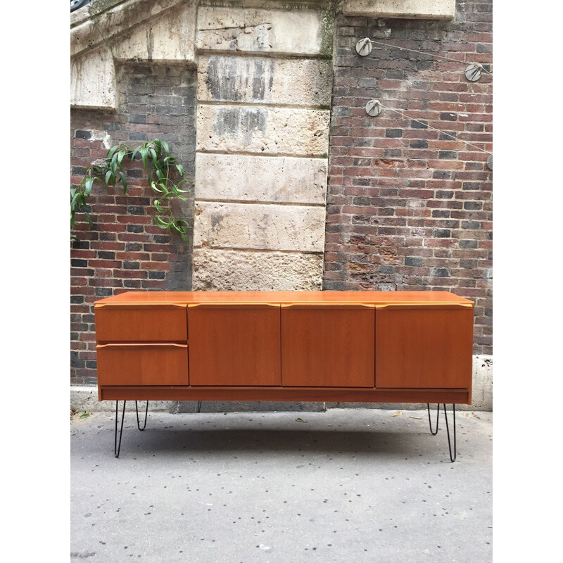 Teak sideboard and steel feet - 1960s