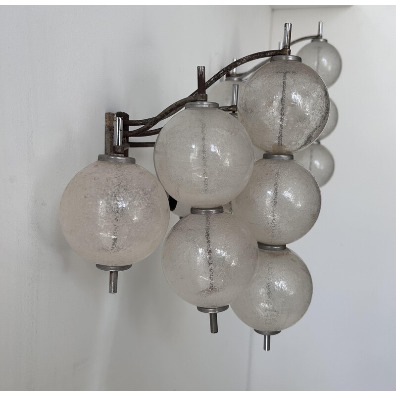 Pair of vintage "Sterrenbeeld" wall lights in Murano glass for Raak, Netherlands 1960