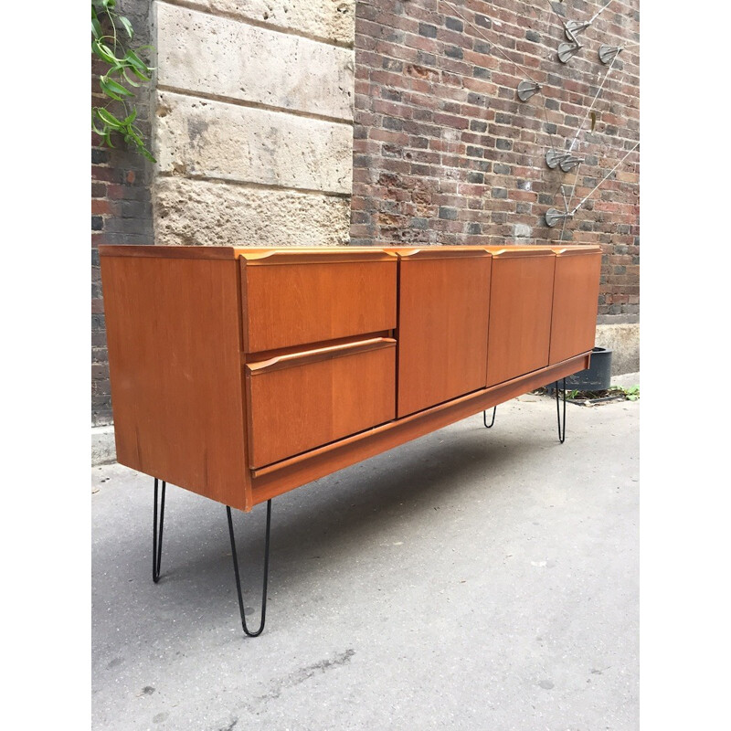 Teak sideboard and steel feet - 1960s