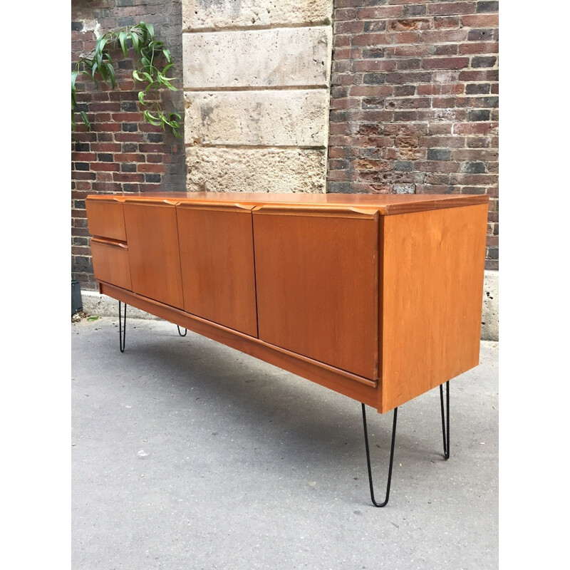 Teak sideboard and steel feet - 1960s