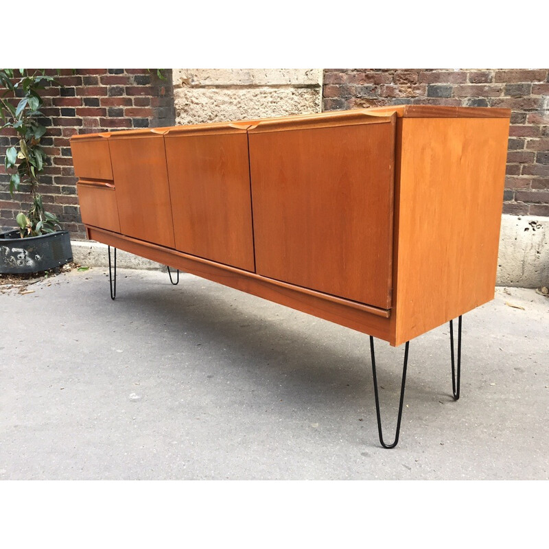 Teak sideboard and steel feet - 1960s