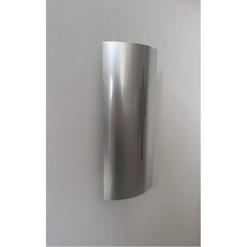 Pair of vintage aluminum wall lamp by Roland Jamois, France 1970