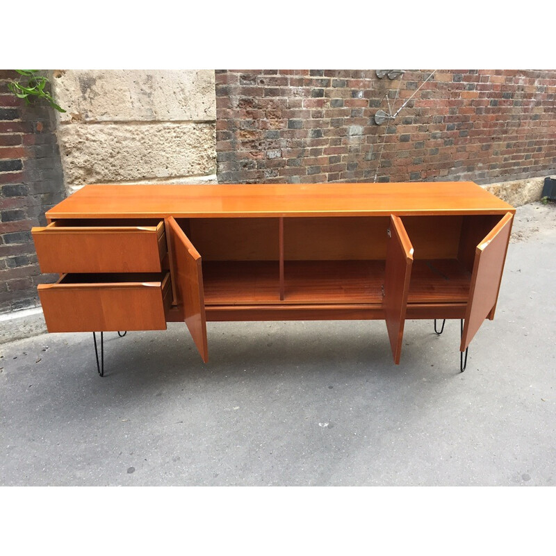 Teak sideboard and steel feet - 1960s