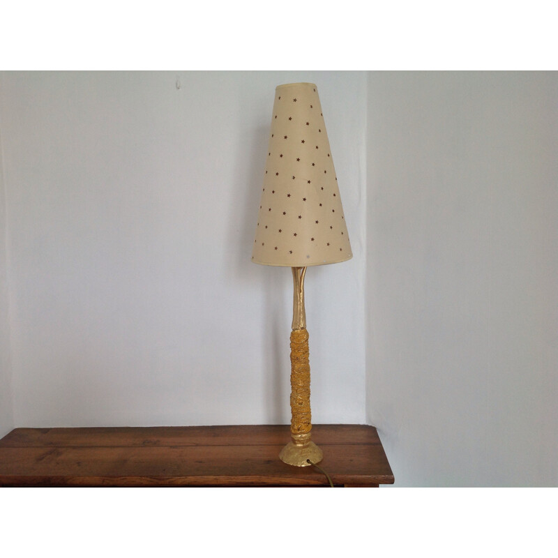 Shade with star pattern and bronze leg by Pierre Casenove - 1990s