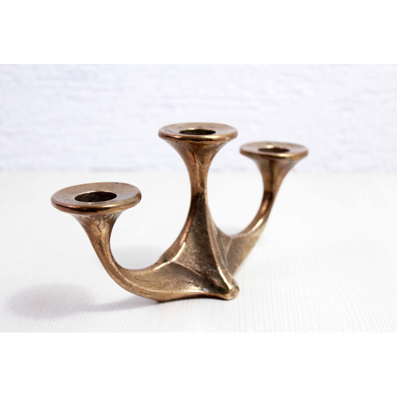 Castiçal de bronze vintage para La Maison Harjes