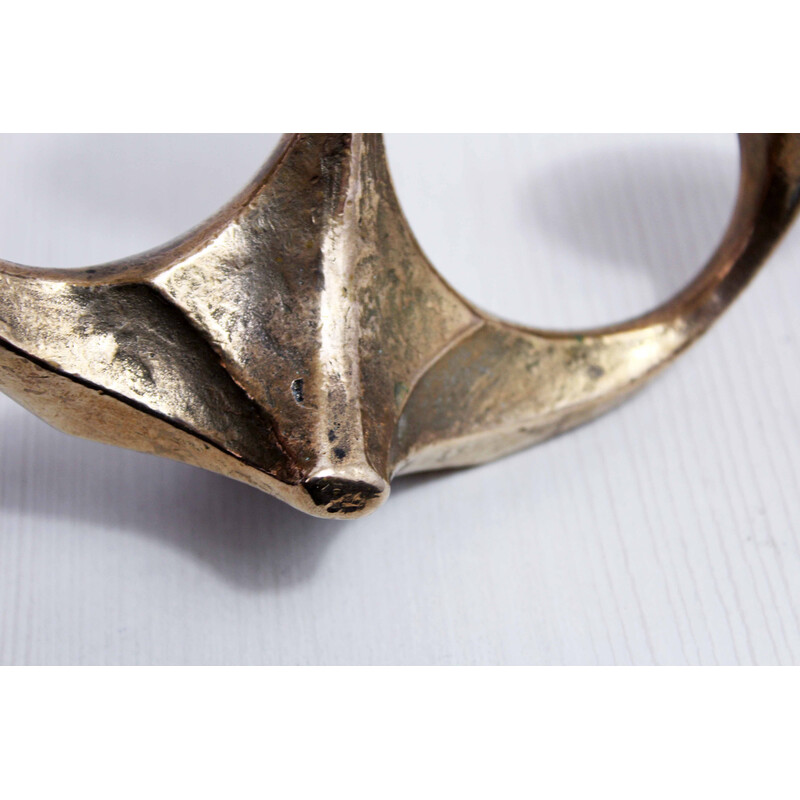 Castiçal de bronze vintage para La Maison Harjes