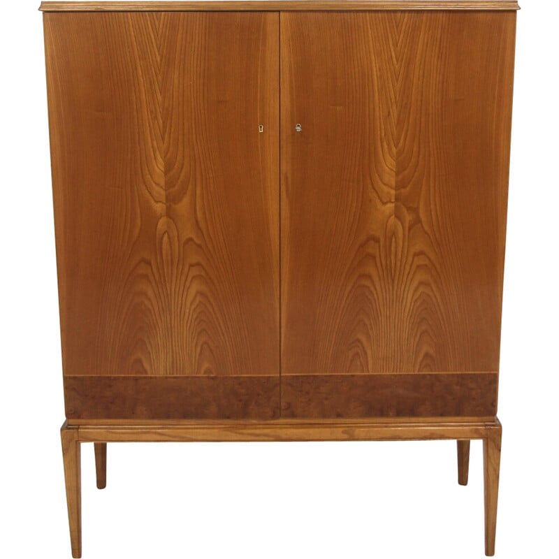 Vintage elm cabinet for Ab Möbelnytt, Sweden 1930