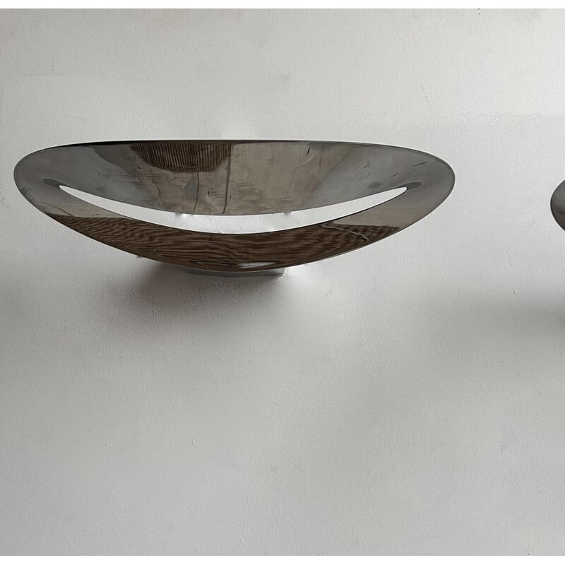 Paire d'appliques vintage Mesmeri en métal chromé pour Artemide, Italie 2000