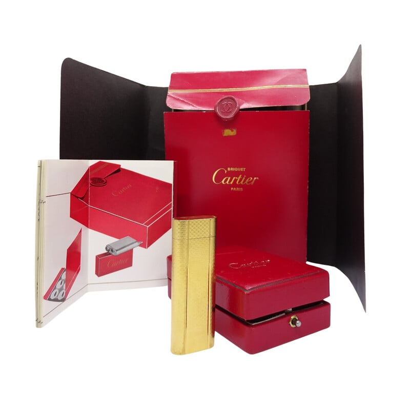 Luxus-Feuerzeug aus 18k Gelbgold für Cartier, Frankreich