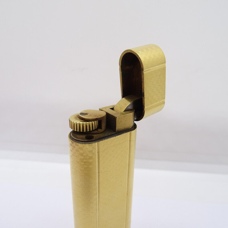 Vintage luxury lighter in 18k yellow gold plating for Cartier, France