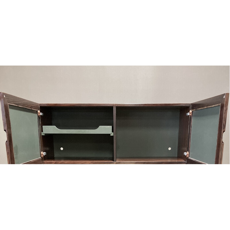 Vintage modular hanging shelf in rosewood, 1950