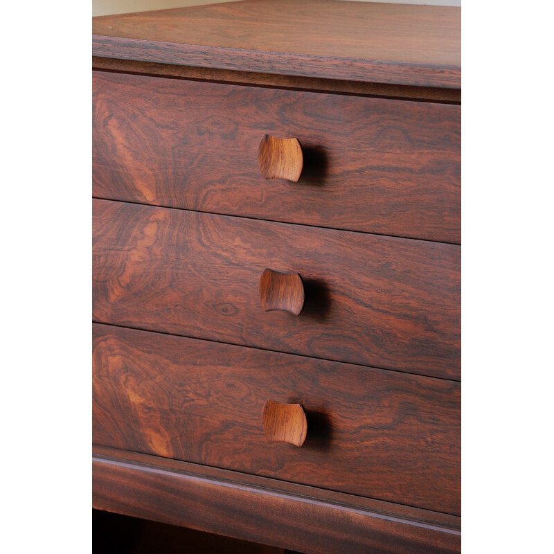 Vintage rosewood chest of drawers with 6 drawers, 1960