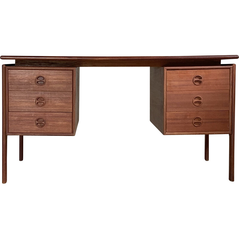 Vintage teak desk by G.V Gasvig