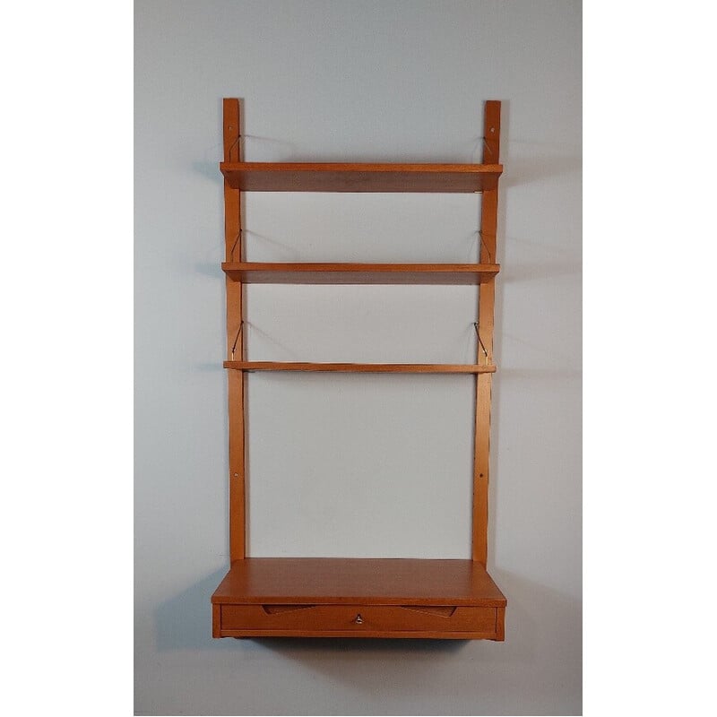 Vintage Rival teak wall secretary by Kjell Riise for Brødrene Jåtog Møbelfabrikk, Norway 1960