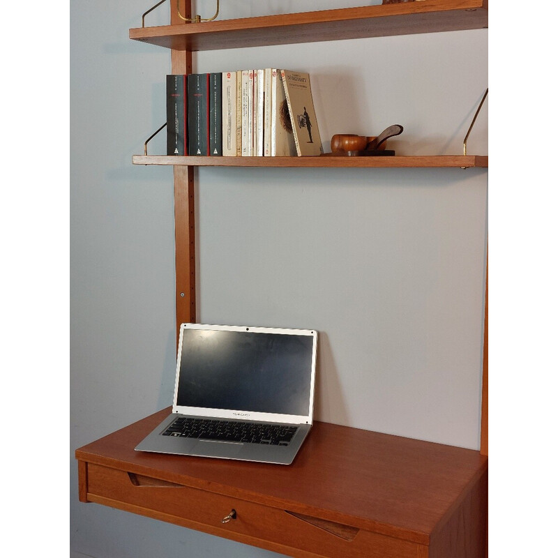 Vintage Rival teak wall secretary by Kjell Riise for Brødrene Jåtog Møbelfabrikk, Norway 1960