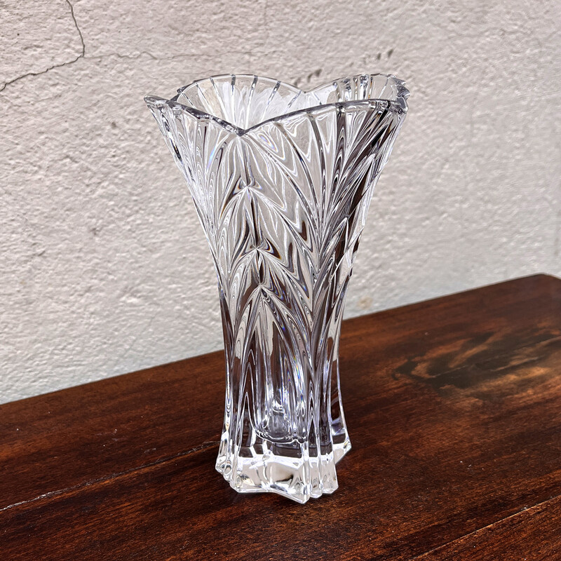 Vintage kristallen vaas voor Noritake Bleikristall Duitsland 1970