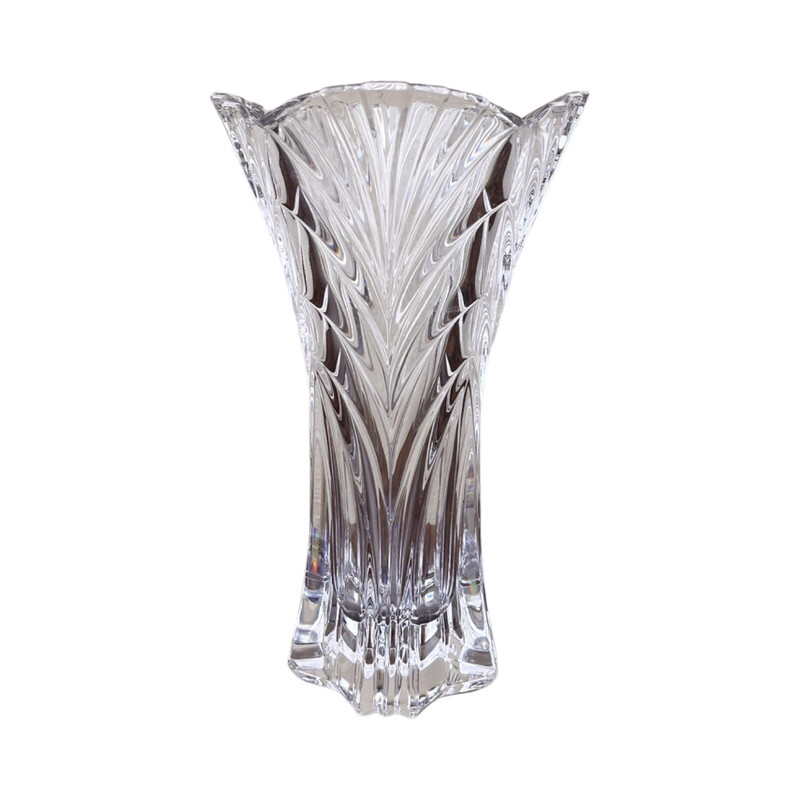 Vase vintage en cristal pour Noritake Bleikristall Allemagne 1970
