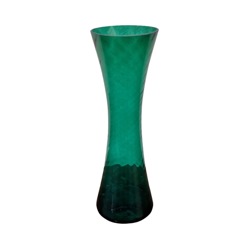 Vintage glass vase by Alfred Taube for Vohenstrauss, Germany 1960