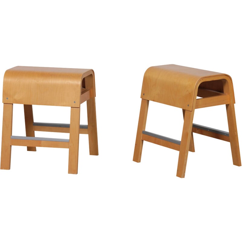 Pair of vintage Salve wooden stools by Ehlén Johansson for Ikea, Sweden 2002