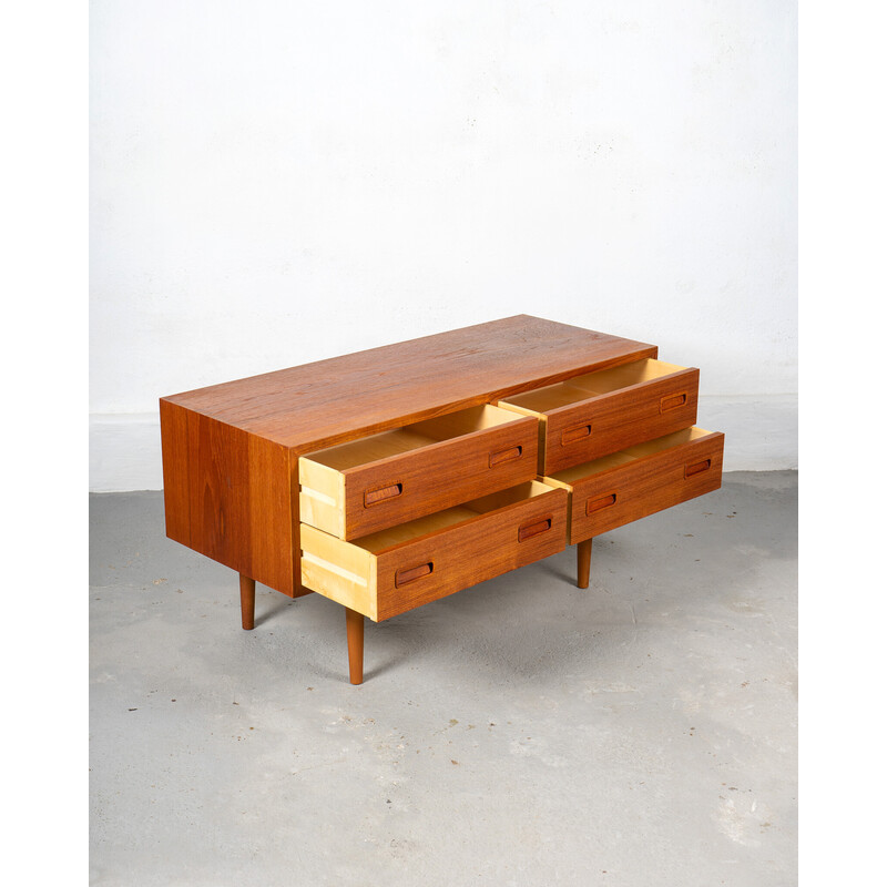 Vintage teak wood chest of drawers by Carlo Jensen for Hundevad and Co., Denmark 1960