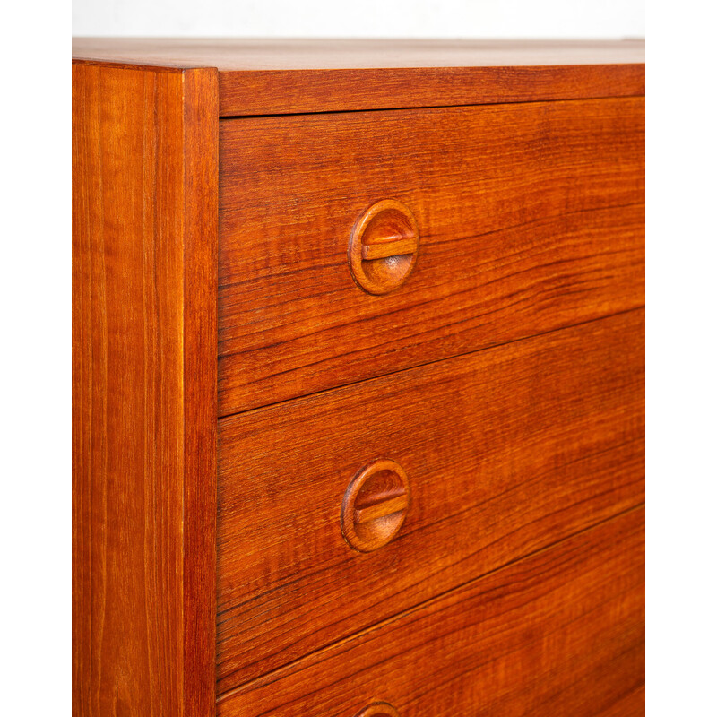 Vintage teak wood chest of drawers, Denmark 1960