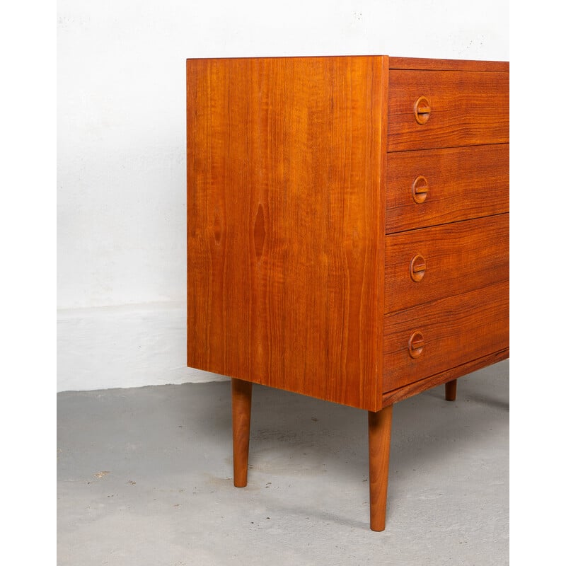 Vintage teak wood chest of drawers, Denmark 1960